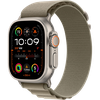 Apple Watch Ultra 2 GPS + Cellular 49mm Titanium Case with Olive Alpine Loop - Medium,  MREY3 