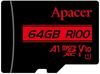 купить Флеш карта памяти SD Apacer AP64GMCSX10UB-RA microSDXC 64GB w/o Adapter RP в Кишинёве 