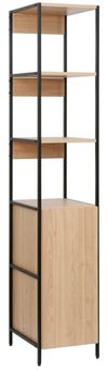 купить Офисный стеллаж Deco Lanta S 33x41x176H Oak/Black в Кишинёве 