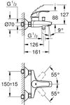cumpără Baterie pentru cadă Grohe Eurosmart OHM cada 33300002 în Chișinău 