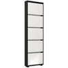 купить Полка для обуви Mobildor-Lux Leo Slim 90x16x203H cm Anthracite/White в Кишинёве 