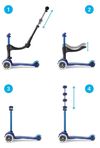 купить Самокат Micro MMD145 Mini 3in1 Deluxe Plus LED Blue в Кишинёве 