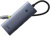 купить Переходник для IT Baseus HUB 7in1 Type-C to HDMI4K@60Hz*1+USB-A 3.1*2+Type-C 3.1*1+USB-A2.0*1+PD*1+RJ45*1, UltraJoy Series, Space Gray в Кишинёве 