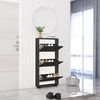 купить Полка для обуви Mobildor-Lux Leo Slim 100x16x125H cm Anthracite в Кишинёве 