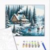 купить Картина по номерам BrushMe BS53846FC 40х50cm (fără cutie) Vacanță de iarnă в Кишинёве 