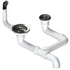купить Сифон для кухонной мойки Helika-AquaSanita AQF-009V Stainless Steel + Plastic в Кишинёве 