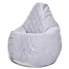 cumpără Fotoliu BeanBag BeanBag BM6132, Кресло Груша из велюра Maserrati "Romb", L, светло-серый în Chișinău 