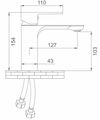 купить Смеситель для умывальника Mat|eco Cavo золото (122326) в Кишинёве 