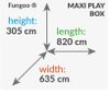 купить Детская площадка Fungoo Maxi Set PLAY BOX (My_Side Fortress Toybox Rainbow Move+) teak painted в Кишинёве 
