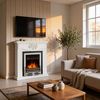 купить Камин электрический ArtFlame Auren & Galileo Silver, 950x930x270mm, Alb в Кишинёве 