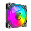 PC Case Fan GAMEMAX FN12A-C8I, 120mm, ARGB, 31.21dB, 44.35 CFM, 800-1600RPM, Hydro Bearing, Black 