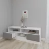 cumpără Comodă TV Smartex (16328) Т6 120cm TV Alb+Grafit în Chișinău 