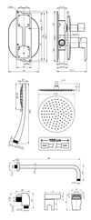 купить Душевая панель Rubineta OLO+ULTRA-2F (N) (BK) в Кишинёве 