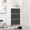 cumpără Raft pentru încălțăminte Mobildor-Lux Leo Slim 70x16x125H cm White/Anthracite în Chișinău 