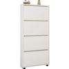 купить Полка для обуви Mobildor-Lux Leo Slim 100x16x164H cm White в Кишинёве 