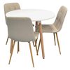 купить Комплект стол и стулья Evelin di Costacurta стол DT-404-1Wo + 3 стула YTC-080Wo Light beige в Кишинёве 