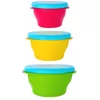 купить Посуда для кормления U-Grow A-1550 Set de 3 boluri de hrănire cu capac, 160/240/340 ml в Кишинёве 