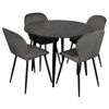 купить Комплект стол и стулья Evelin di Costacurta стол DT-402-6B + 4 стула YTC-064B Dark grey в Кишинёве 