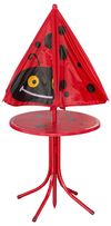 cumpără Set de mobilier pentru copii Holland 44563 Set de mobilier pentru copii Buburuza, 4 unitati: 1 masa, 1 umbrela, 2 scaune, rosu în Chișinău 