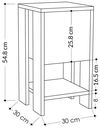 купить Тумбочка Trendy Ema, Marmura de Carrara, 30x55x30cm в Кишинёве 