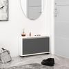 cumpără Raft pentru încălțăminte Mobildor-Lux Leo Slim 70x16x47H cm White/Anthracite în Chișinău 