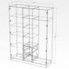купить Шкаф Smartex (15843) N14 160cm Alb+Grafit в Кишинёве 