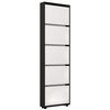 купить Полка для обуви Mobildor-Lux Leo Slim 100x16x203H cm Anthracite/White в Кишинёве 