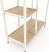 купить Cтеллаж складской Nex Home Raft metalic Loft Cascade 1780x700x300mm, 7 nivele, PAL, White / Oak Artisan в Кишинёве 