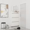 купить Полка для обуви Mobildor-Lux Leo Slim 100x16x125H cm White в Кишинёве 