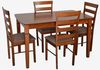 купить Комплект стол и стулья Evelin di Costacurta стол HV-27V Burnish Oak + 4 стула GLORIA Burnish Oak/Ekea12 Dark Brown в Кишинёве 