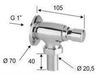 cumpără Baterie pentru bideu Remer TE17010 Robinet pisoar vertical D.1" FE temporizator (6-8sec) în Chișinău 