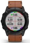 купить Смарт часы Garmin fenix 6X Pro Sapphire editions Black DLC with chestnut leather band в Кишинёве 