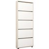 купить Полка для обуви Mobildor-Lux Leo Slim 90x16x203H cm Sonoma/White в Кишинёве 