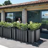 cumpără Jardiniera ghiveci de exterior LYXO NEBULA high flower box 90 cm ANTRACITE max 20kg FI308-CM0090-168 (Jardiniera ghiveci pentru flori ) în Chișinău 