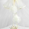 купить Кроватка PernaMea Baldachin Premium Pompom Ivory (PM.101301/3) в Кишинёве 