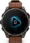 купить Смарт часы Garmin fenix® 8 Pro – 47 mm, AMOLED, Sapphire, Carbon grey DLC titanium with Chestnut leather band в Кишинёве 