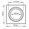 cumpără Sifon de pardoseala PP D. 50 vertical nereglabil alb (150 x 150 x 54 mm)  ORIO în Chișinău 