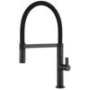 купить Смеситель кухонный Helika-AquaSanita 7043-601B MAGNUS Black metallic+black silicone hose в Кишинёве 