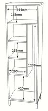 купить Шкаф-пенал Trendy DY1-WK 50x165x35cm, multifunctionala (GTR006714) в Кишинёве 
