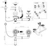 cumpără Sifon pentru chiuvetă bucătărie Helika-AquaSanita AQL-003V Stainless Steel + Plastic în Chișinău 