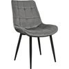 cumpără Scaun Deco Hans Catifea Dark Grey + Black Legs HLR21 în Chișinău 