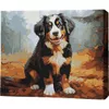 купить Картина по номерам BrushMe RMG0005FC 30x40 см (без коробки) Щенок в осеннем лесу в Кишинёве 