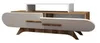 купить Тумба напольная для TV Trendy Trandafir, Nuc, Alb 145x49x36cm в Кишинёве 
