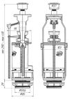 купить Бачок для унитаза Aniplast WC7010C Mecanism de evacuare WC, buton crom в Кишинёве 