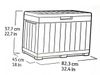 купить Короб для хранения Keter 57688 Kentwood 190L, 82.3x45x57.7cm, nuc в Кишинёве 
