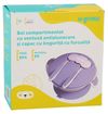 купить Посуда для кормления U-Grow A-1104PP Bol compartimentat cu ventuză și capac, Mov в Кишинёве 