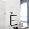 cumpără Raft pentru încălțăminte Mobildor-Lux Leo Slim 90x16x86H cm Anthracite/White în Chișinău 