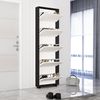 купить Полка для обуви Mobildor-Lux Leo Slim 50x16x203H cm Anthracite/White в Кишинёве 