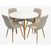 cumpără Set masă și scaune Evelin di Costacurta стол DT-402-1Wo + 4 стула YTC-080Wo Light beige în Chișinău 