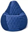купить Кресло-мешок BeanBag BM6145, Кресло Груша из велюра Maserrati "Romb", XL, синий в Кишинёве 